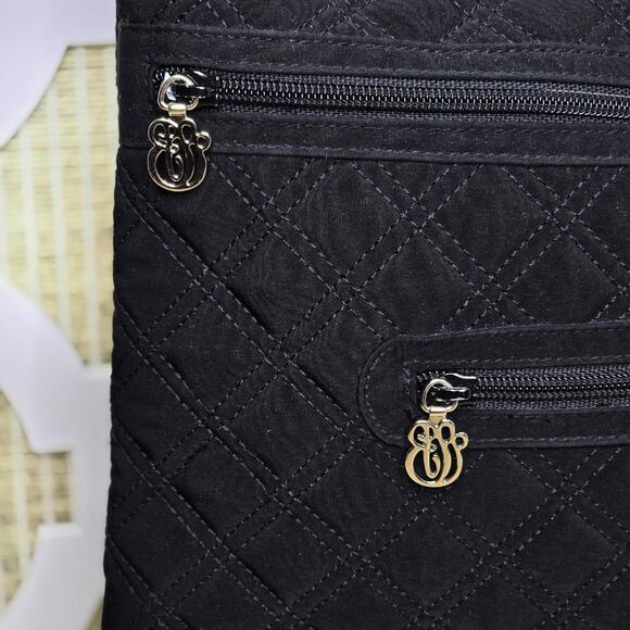Vera Bradley Black Quilted Hipster Crossbody Bag - Picture 4 of 13